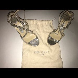 Jimmy Choo Lang Sandals in Silver